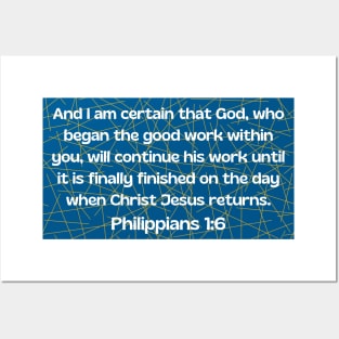 Bible Verse Philippians 1:6 Posters and Art